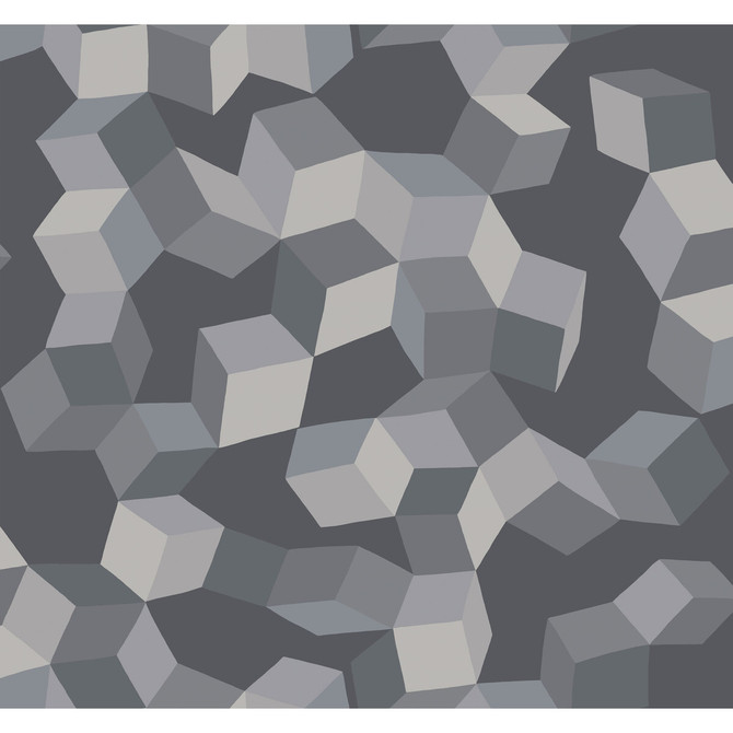 Cole & Son Wallcovering Puzzle Grey And Black COLE & SON GEOMETRIC II PAPER - 100% United Kingdom - Horizontal: - and Vertical: 25.2 27 - My Fabric Connection -