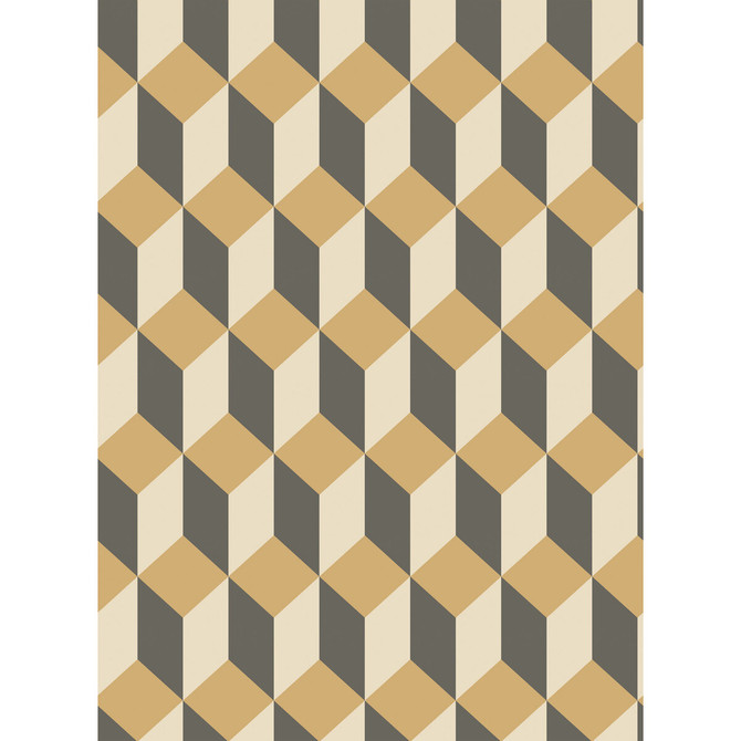Cole & Son Wallcovering Delano Gold And Black COLE & SON GEOMETRIC II PAPER - 100% United Kingdom Horizontal: and Vertical: 9.5 21 - My Fabric Connection -