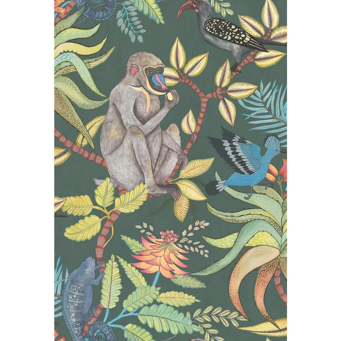 Cole & Son Wallcovering Savuti Dark Petrol Multi Wallcovering PAPER - 100% United Kingdom </p><p>Repeat: H: 20.5, V: 30 20.5 - My Fabric Connection -