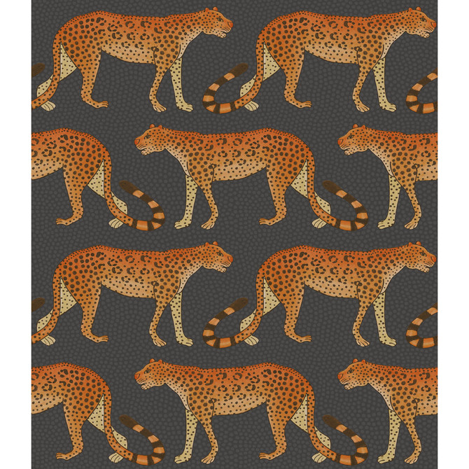 Cole & Son Wallcovering Leopard Walk Charcoal & Orange COLE & SON ARDMORE PAPER - 100% United Kingdom Horizontal: and Vertical: 12 20.5 - My Fabric Connection -