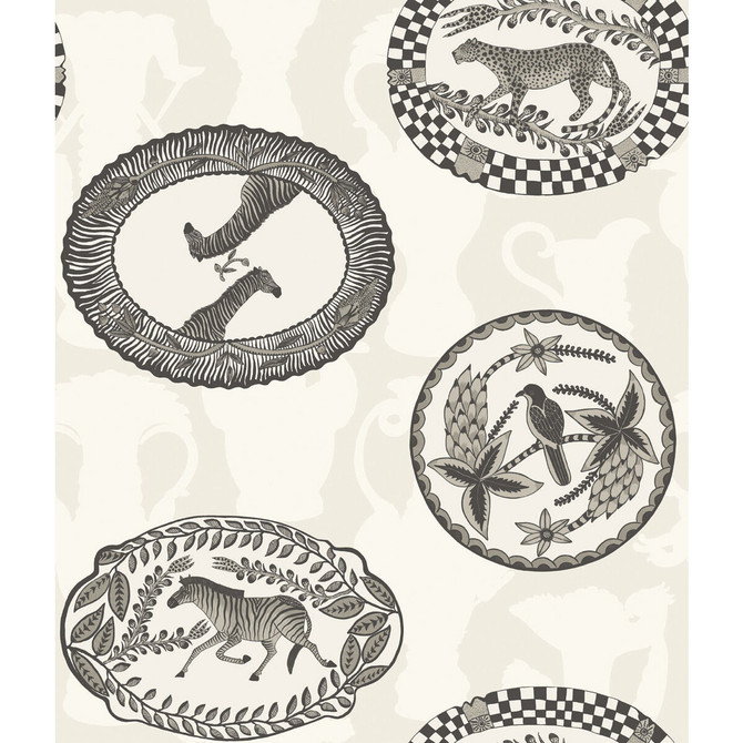 Cole & Son Wallcovering Matrinah Black & White COLE & SON ARDMORE PAPER - 100% United Kingdom Horizontal: and Vertical: 24 20.5 - My Fabric Connection -