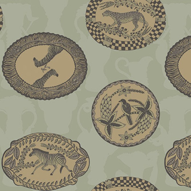 Cole & Son Wallcovering Matrinah Old Olive