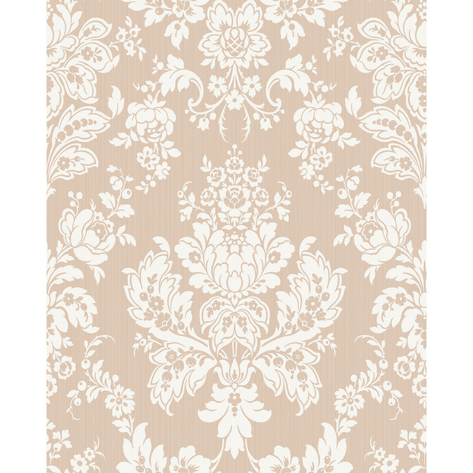 Cole & Son Wallcovering Giselle Shell Pink COLE & SON MARIINSKY DAMASK PAPER - 100% United Kingdom Horizontal: and Vertical: 25.25 20.5 - My Fabric Connection -