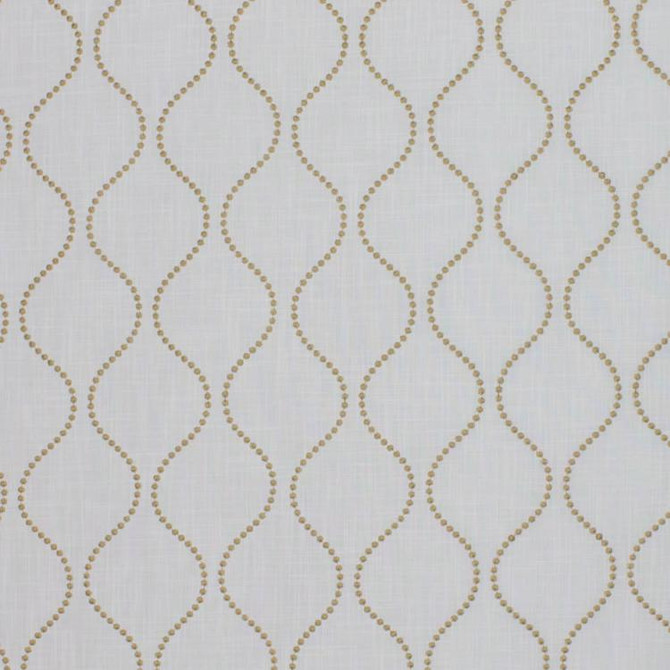 RM CoCo Fabric Pearl Strands Cream/Mocha Window Dressing 100% POLYESTER Horizontal: 6 and Vertical: 8 53 - My Fabric Connection -