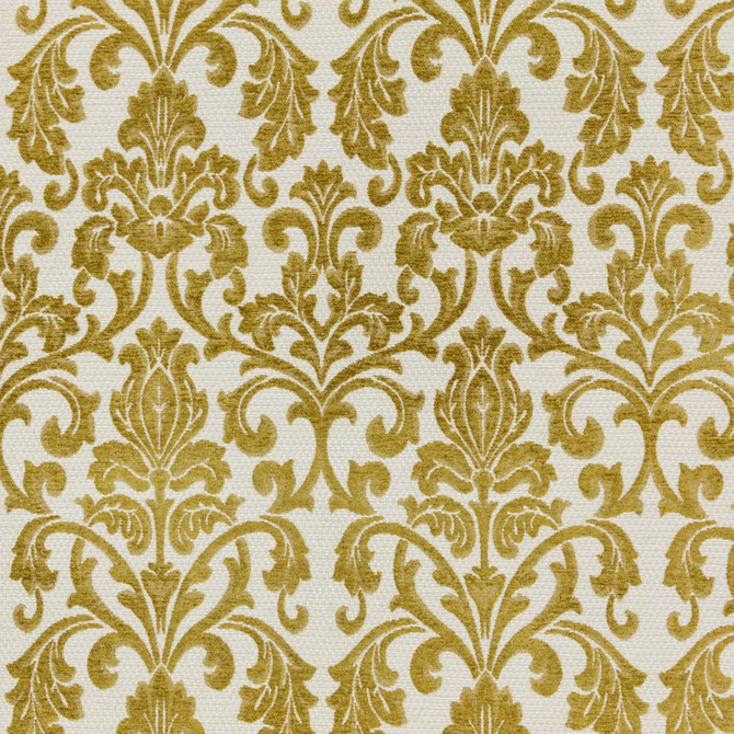 RM CoCo Fabric Tivoli Damask Mustard Finishing Touches Vol 7 85% Polyester 15% Cotton See Sample 0 Horizontal: 7 and Vertical: 12.5 56 - My Fabric Connection -
