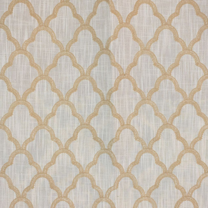 RM CoCo Fabric Lace Trellis Sandstone Finishing Touches Vol 12 95% Polyester 5% Linen See Sample 0 Horizontal: 5 and Vertical: 5.75 57 - My Fabric Connection -