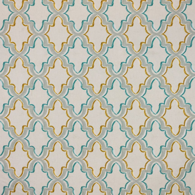 RM CoCo Fabric Constantinople Trellis Aegean Inspired Living Vol 16 100% Cotton See Sample 0 Horizontal: 5.5 and Vertical: 5.75 55 - My Fabric Connection -