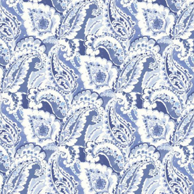 RM CoCo Fabric Palomar Paisley China Blue Prive Vol 3 55% Linen 45% Viscose See Sample 0 Horizontal: 12.6 and Vertical: 25.2 53 - My Fabric Connection -