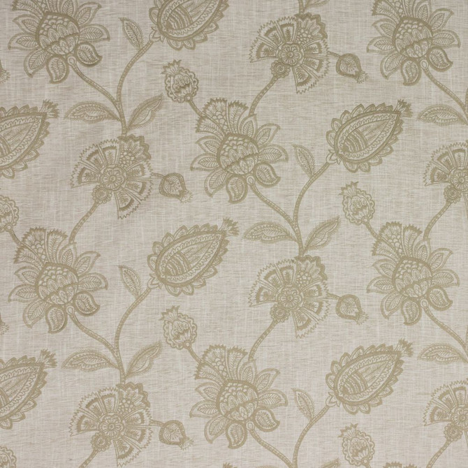 RM CoCo Fabric Ansley Park Greige 2018 Spring - Prive Collection 90% Polyester 10% Viscose Embroidery: 100% Cotton See Sample 0 Horizontal: 27.125 and Vertical: 18.5 56 - My Fabric Connection -