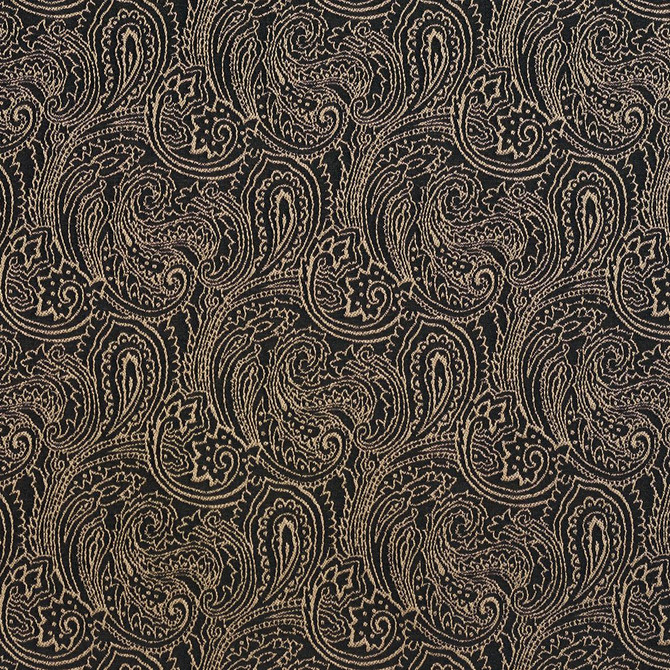Charlotte Fabric 2633 Onyx/Paisley Uptown Jacquards VI 100% Woven Polyester Asia Exceeds 80,000 Wyzenbeek Rubs (Heavy Duty) </p><p>Repeat: Horizontal: 6.75 " x Vertical: 7.5" 54 Inches - My Fabric Connection -
