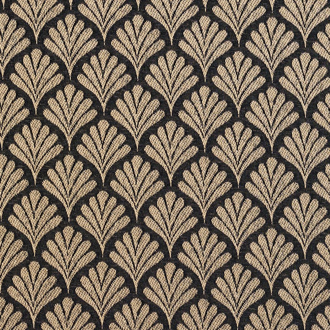 Charlotte Fabric 2660 Onyx/Fan Uptown Jacquards VI 100% Woven Polyester Asia Exceeds 82,000 Wyzenbeek Rubs (Heavy Duty) </p><p>Repeat: Horizontal: 1.75" x Vertical: 1.5" 54 Inches - My Fabric Connection -