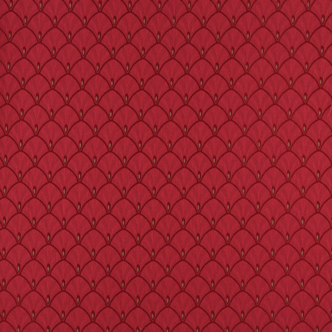 Charlotte Fabric 4302 Ruby Fan Uptown Jacquards V 55% Cotton, 45% Polyester Asia Exceeds 70,000 Wyzenbeek Rubs (Heavy Duty) </p><p>Repeat: Horizontal: 1.75" x Vertical: 1.75" 54 Inches - My Fabric Connection -