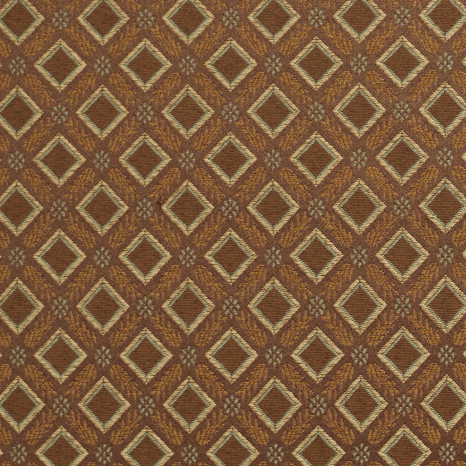 Charlotte Fabric 5638 Toffee/Trellis Dazzling Damasks II 100% Woven Polyester Asia Exceeds 48,000 Wyzenbeek Rubs (Heavy Duty) Horizontal: 2" x Vertical: 2" 54 Inches - My Fabric Connection -