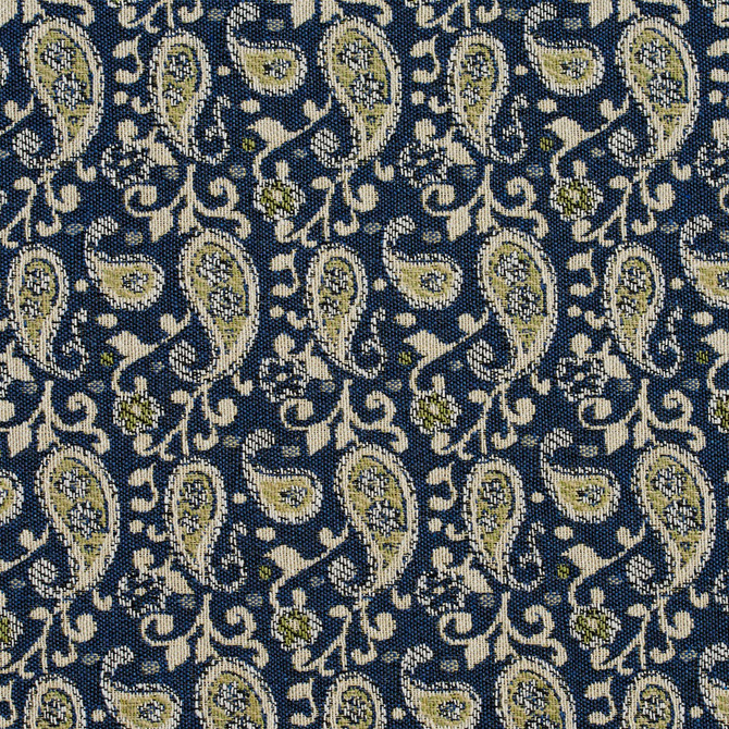 Charlotte Fabric 5843 Laguna Paisley Classic Patterns 52% Polyester, 48% Cotton Made In USA Exceeds 160,000 Wyzenbeek Rubs (Heavy Duty) Horizontal: 3" X Vertical: 4.75" 54 Inches - My Fabric Connection -