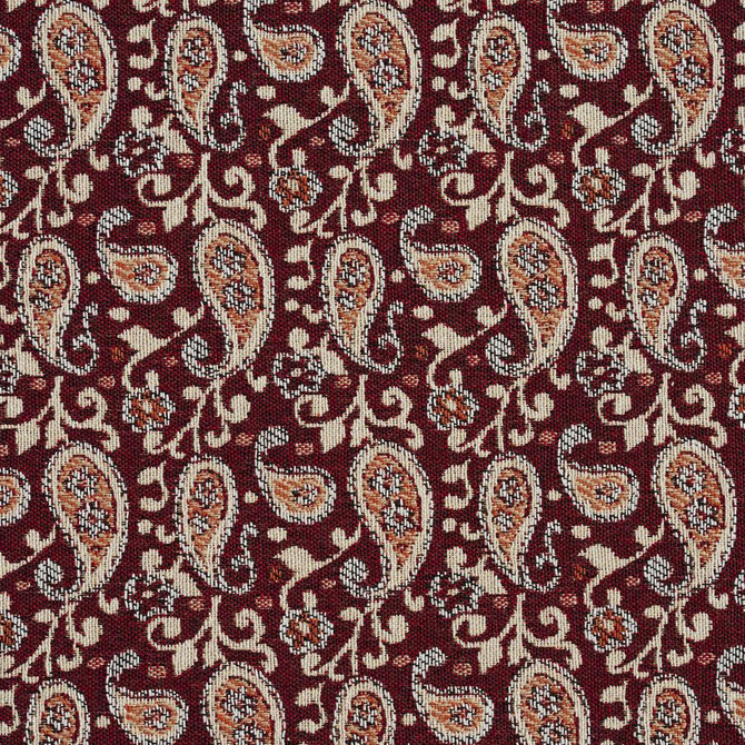 Charlotte Fabric 5846 Spice Paisley Classic Patterns 52% Polyester, 48% Cotton Made In USA Exceeds 160,000 Wyzenbeek Rubs (Heavy Duty) </p><p>Repeat: Horizontal: 3" X Vertical: 4.75" 54 Inches - My Fabric Connection -