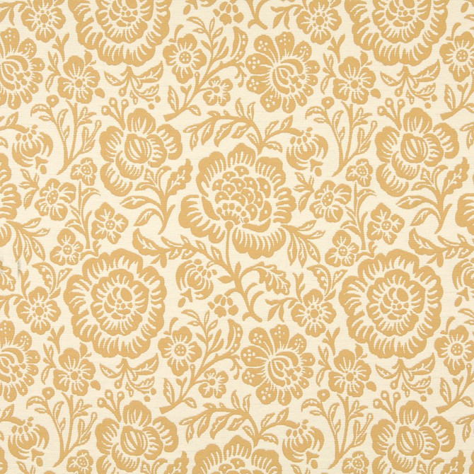 Charlotte Fabric 6406 Saffron Floral Garden Collection 37% Cotton, 36% Rayon, 27% Polyester Asia Exceeds 70,000 Wyzenbeek Rubs (Heavy Duty) </p><p>Repeat: Horizontal: 14" x Vertical: 15" 54 Inches - My Fabric Connection -