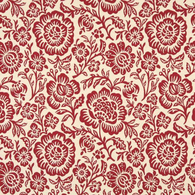 Charlotte Fabric 6408 Garnet Floral Garden Collection 37% Cotton, 36% Rayon, 27% Polyester Asia Exceeds 70,000 Wyzenbeek Rubs (Heavy Duty) Horizontal: 14" x Vertical: 15" 54 Inches - My Fabric Connection -