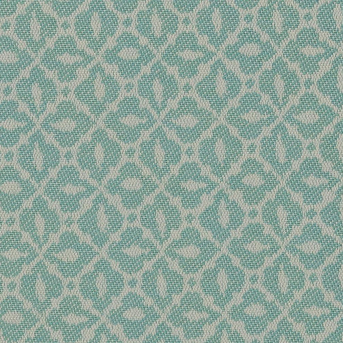 Charlotte Fabric 6612 Lagoon/Mosaic Outdoor/Indoor Oasis III 100% Woven Polyester Made In USA Exceeds 48,000 Wyzenbeek Rubs (Heavy Duty) Horizontal: 2.0" x Vertical: 1.0" 54 Inches - My Fabric Connection -