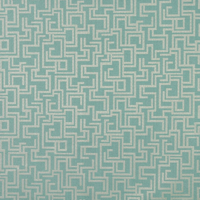 Charlotte Fabric 6636 Lagoon/Geometric Outdoor/Indoor Oasis III 100% Woven Polyester Made In USA Exceeds 48,000 Wyzenbeek Rubs (Heavy Duty) </p><p>Repeat: Horizontal: 29.0" x Vertical: 10.0" 54 Inches - My Fabric Connection -