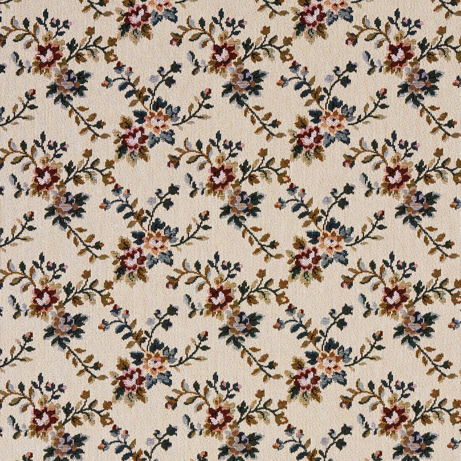 Charlotte Fabric 6675 Praline Tapestry Treasures III 36% Polyester, 32% Cotton, 32% Olefin Canada Exceeds 100,000 Wyzenbeek Rubs (Heavy Duty) Horizontal: 6.75" x Vertical: 4.5" 54 Inches - My Fabric Connection -