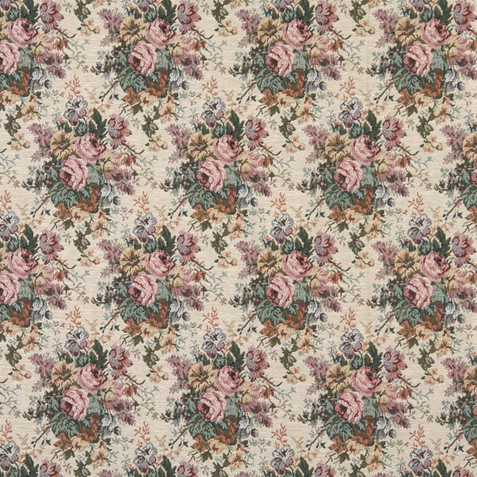 Charlotte Fabric 8120 Antique Rose Tapestry Treasures III 47% Polyester, 28% Cotton, 25% Olefin Asia Exceeds 100,000 Wyzenbeek Rubs (Heavy Duty) Horizontal: 7.0" x Vertical: 11.0" 54 Inches - My Fabric Connection -