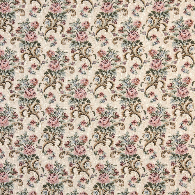 Charlotte Fabric 8858 Rose Mist Tapestry Treasures III & Ring Book Page #67 39% Polyester, 33% Olefin, 28% Cotton Asia Exceeds 100,000 Wyzenbeek Rubs (Heavy Duty) </p><p>Repeat: Horizontal: 6.5" x Vertical: 7.0" 54 Inches - My Fabric Connection -