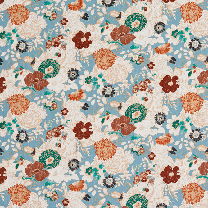 Charlotte Fabric 20420-03 Prints 100% Polyester Asia Exceeds 100,000 Wyzenbeek Rubs (Heavy Duty) </p><p>Repeat: Horizontal: 24" x Vertical: 13" 54 Inches - My Fabric Connection -