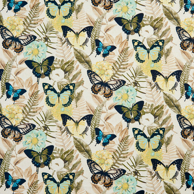 Charlotte Fabric 20470-02 Prints 100% Polyester Asia Exceeds 100,000 Wyzenbeek Rubs (Heavy Duty) Horizontal: 49" x Vertical: 24.5" 54 Inches - My Fabric Connection -