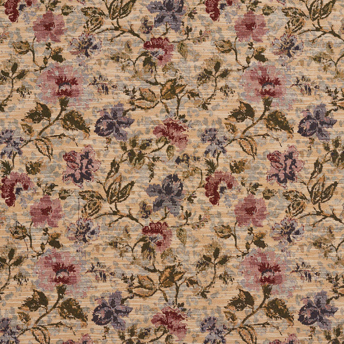 Charlotte Fabric 1520 Wildberry Ring Book Page #15A 70% Polyester, 30% Cotton Asia Exceeds 30,000 Wyzenbeek Rubs (Heavy Duty) Horizontal: 14" x Vertical: 13" 54 Inches - My Fabric Connection -