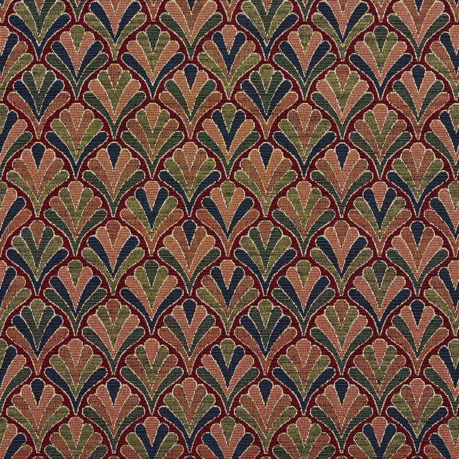 Charlotte Fabric 1973 Merlot Fan Tapestry Classics 70% Polyester, 30% Cotton Asia Exceeds 45,000 Wyzenbeek Rubs (Heavy Duty) </p><p>Repeat: Horizontal: 7.5" x Vertical: 7.5" 54 Inches - My Fabric Connection -