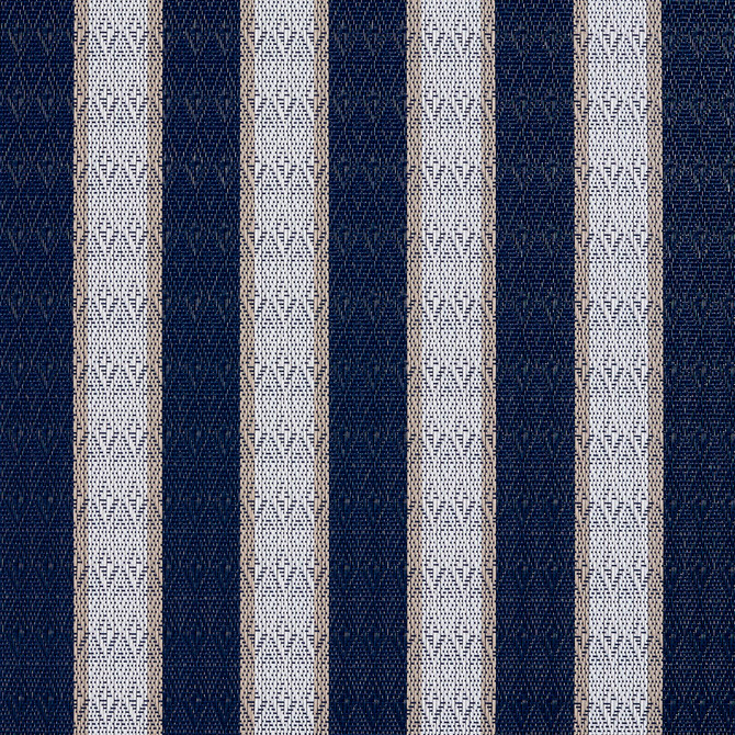 Charlotte Fabric S116 Cobalt Stripe Outdoor Sling 100% Coated Polyester Made In USA Exceeds 100,000 Wyzenbeek Rubs (Heavy Duty) Horizontal: 3" 54 Inches - My Fabric Connection -