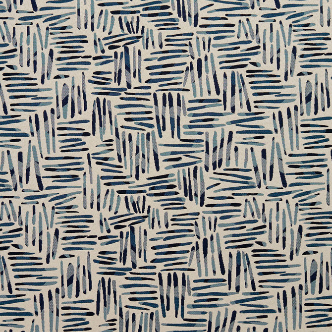 Charlotte Fabric 8535 Sapphire/Tally Contemporary Wovens 100% Woven Polyester Asia Exceeds 100,000 Wyzenbeek Rubs (Heavy Duty) </p><p>Repeat: Horizontal: 20.5" x Vertical: 15.5" 54 Inches - My Fabric Connection -