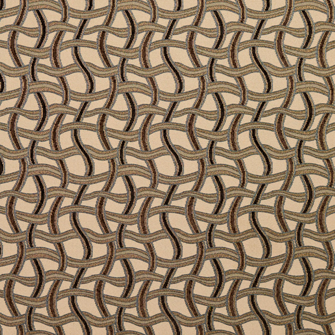 Charlotte Fabric 8544 Nutmeg/Maze Contemporary Wovens 100% Woven Polyester Asia Exceeds 100,000 Wyzenbeek Rubs (Heavy Duty) </p><p>Repeat: Horizontal: 8.25" x Vertical: 7.5" 54 Inches - My Fabric Connection -