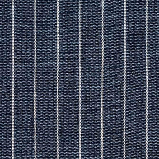 Charlotte Fabric D113 Indigo Pinstripe Clubhouse Collection 100% Woven Polyester Asia Exceeds 120,000 Wyzenbeek Rubs (Heavy Duty) </p><p>Repeat: Horizontal: 1" 54 Inches - My Fabric Connection -