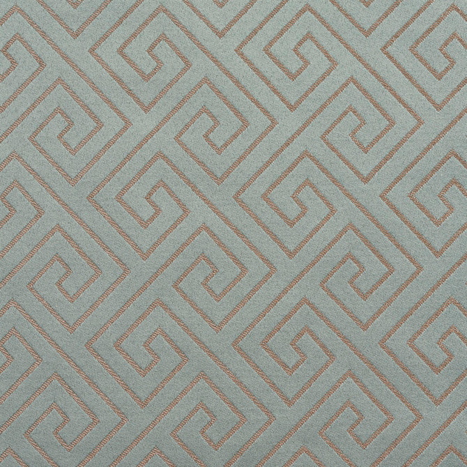 Charlotte Fabric D174 Seamist Greek Key Sateens 100% Woven Polyester Asia Exceeds 100,000 Wyzenbeek Rubs (Heavy Duty) </p><p>Repeat: Horizontal: 3.5" x Vertical: 3.5" 54 Inches - My Fabric Connection -