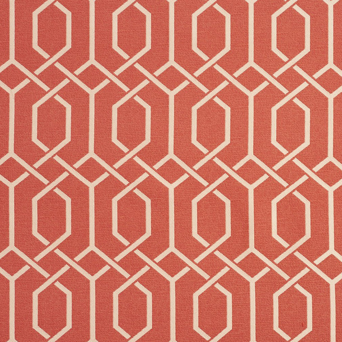 Charlotte Fabric CB700-217 Shades of Coral 100% Woven Polyester Asia Exceeds 60,000 Wyzenbeek Rubs (Heavy Duty) Horizontal: 3.5" x Vertical: 4" 54 Inches - My Fabric Connection -