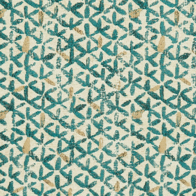 Charlotte Fabric CB800-128 Shades of Teal 100% Woven Polyester Asia Exceeds 100,000 Wyzenbeek Rubs (Heavy Duty) </p><p>Repeat: Horizontal: 7" x Vertical: 5.5" 54 Inches - My Fabric Connection -