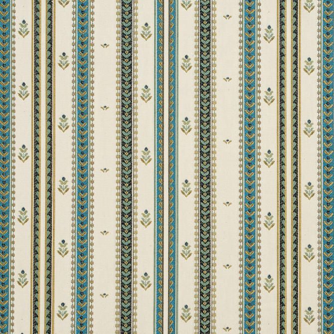 Charlotte Fabric CB800-79 Shades of Teal 36% Polyester, 32% Acrylic, 32% Cotton Spain Exceeds 24,000 Wyzenbeek Rubs (Heavy Duty) Horizontal: 7.5" x Vertical: 2.5" 54 Inches - My Fabric Connection -