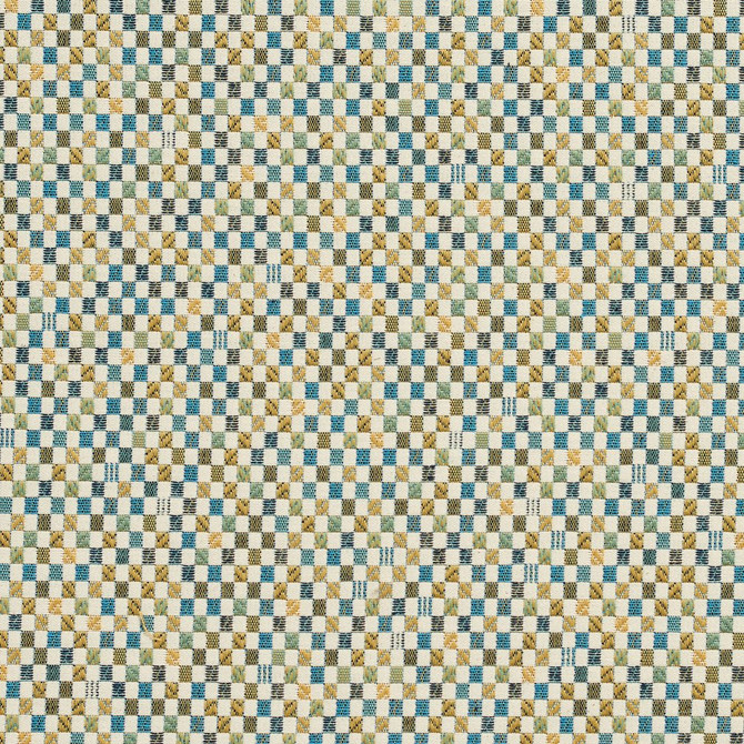 Charlotte Fabric CB800-81 Shades of Teal 70% Polyester, 30% Cotton Spain Exceeds 36,000 Wyzenbeek Rubs (Heavy Duty) Horizontal: 2" x Vertical: 1.75" 54 Inches - My Fabric Connection -