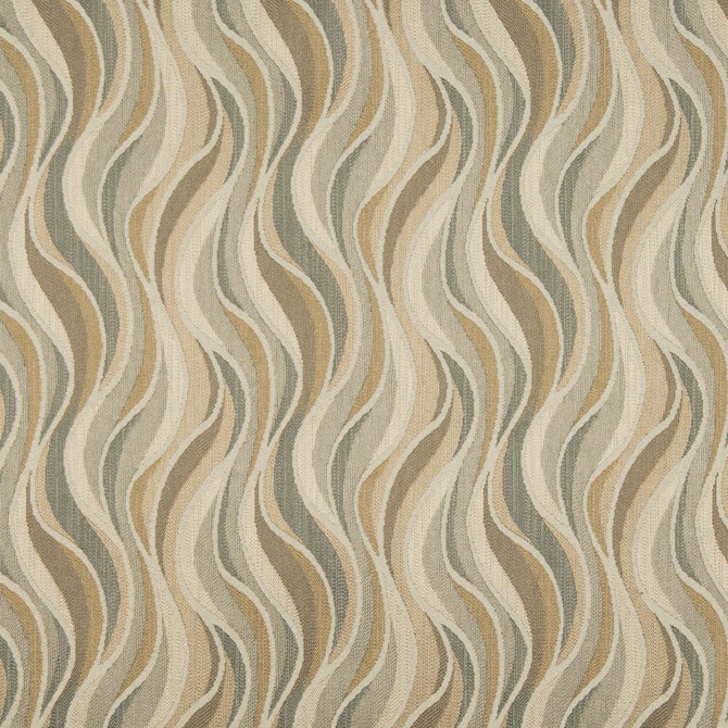 Charlotte Fabric D830 Niagara/Sand Contemporary Wovens II 100% Woven Polyester Asia Exceeds 42,000 Wyzenbeek Rubs (Heavy Duty) Horizontal 6" 54 Inches - My Fabric Connection -