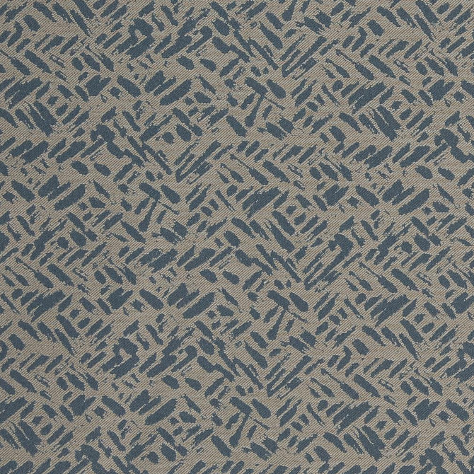 Charlotte Fabric D911 Rice/Cobalt Durables III 100% Woven Polyester Made In USA Exceeds 100,000 Wyzenbeek Rubs (Heavy Duty) Horizontal 7.25" x Vertical 6.75" 54 Inches - My Fabric Connection -
