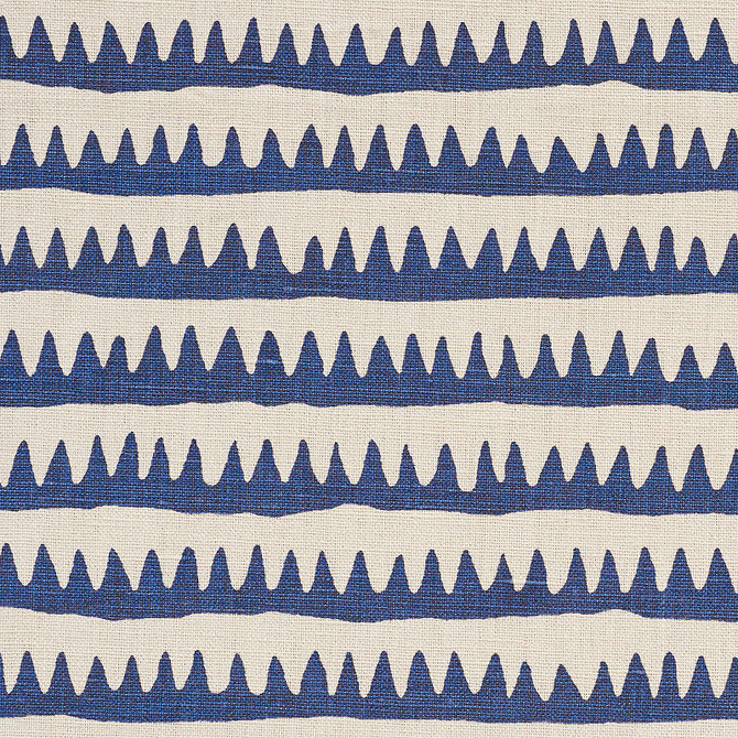 Schumacher Fabric Corfu Stripe Navy 177970 Primitive-Beauty 55% Linen, 45% Cotton - Horizontal: 26.5 and Vertical: 13.5 53.25 - My Fabric Connection -