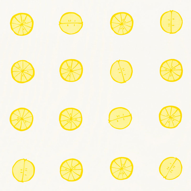 Schumacher Fabric Lemonade Lemon 178260 VERA NEUMANN See Sample UNITED KINGDOM - </p><p>Repeat: Horizontal: 27" (69CM) and Vertical: 26 1/4" (67CM) 54" (137CM) - My Fabric Connection -