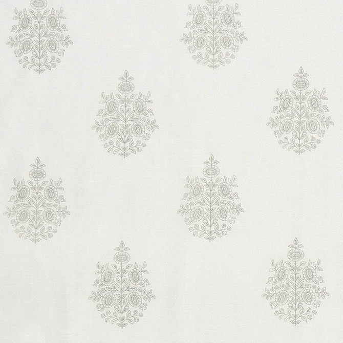 Schumacher Fabric Asara Flower Sheer Grey 178370 Patterned-Sheers-Casements 70% Polyester, 30% Linen - Horizontal: 13.375 and Vertical: 13.125 122 - My Fabric Connection -