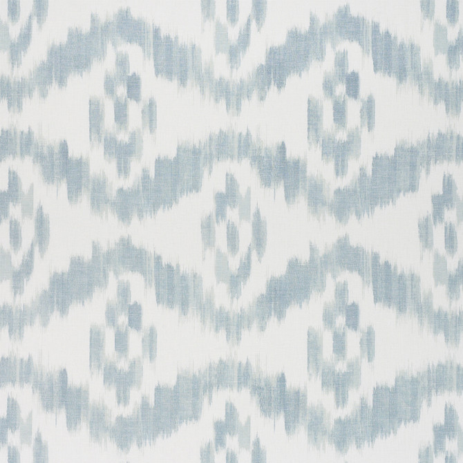 Schumacher Fabric Madaket Ikat Sky 177821 CHAMBRAY COTTON 60% LINEN 40% INDIA </p><p>Repeat: Horizontal: 17 1/4" (44CM) and Vertical: 18" (46CM) 52.75 - My Fabric Connection -