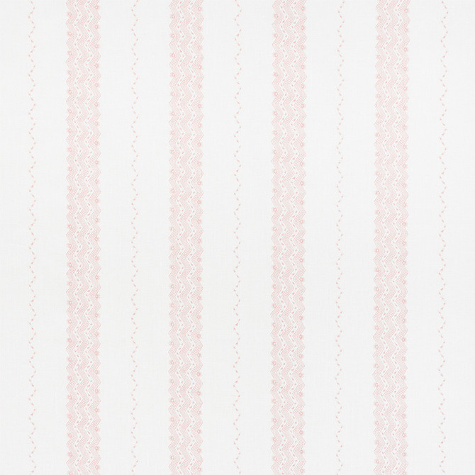 Schumacher Fabric Nauset Stripe Blush 177702 Chambray 100% Linen Wyzenbeek 15,000 Horizontal: 13 and Vertical: 3.75 53.5 - My Fabric Connection -