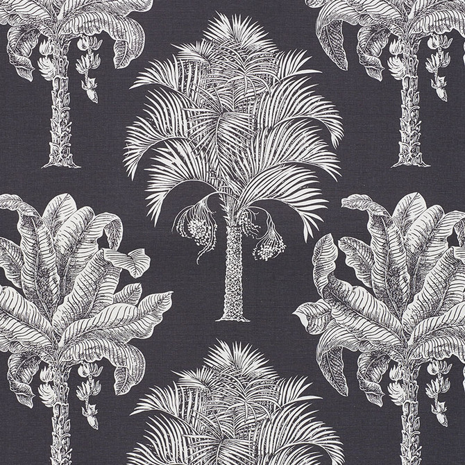 Schumacher Fabric Grand Palms Carbon 178003 NEW TRADITIONAL LINEN 55% COTTON 45% UNITED STATES OF AMERICA WYZENBEEK 15,000 </p><p>Repeat: Horizontal: 27" (69CM) and Vertical: 25" (64CM) 54 - My Fabric Connection -