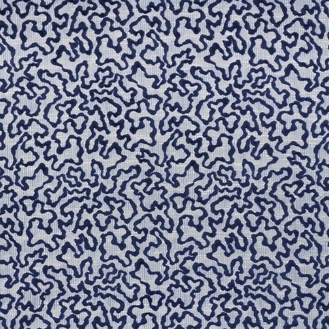 Schumacher Fabric Janis Velvet Blue 75222 RELAXED GLAMOUR See Sample ITALY - </p><p>Repeat: Horizontal: 14 1/4" (36CM) and Vertical: 18 1/2" (47CM) 56 1/2" (144CM) - My Fabric Connection -