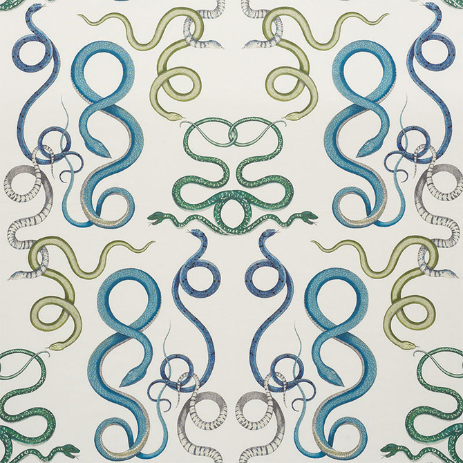 Schumacher Fabric Giove Emerald & Sapphire 177660 CHARLAP HYMAN & HERRERO See Sample UNITED KINGDOM - </p><p>Repeat: Horizontal: 18" (46CM) and Vertical: 35" (89CM) 54 1/2" (138CM) - My Fabric Connection -