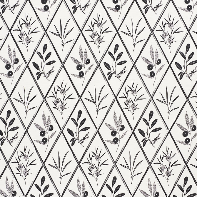 Schumacher Fabric Endimione Carbon 177643 CHARLAP HYMAN & HERRERO See Sample BELGIUM - </p><p>Repeat: Horizontal: 13 1/4" (34CM) and Vertical: 25" (64CM) 54 1/4" (138CM) - My Fabric Connection -